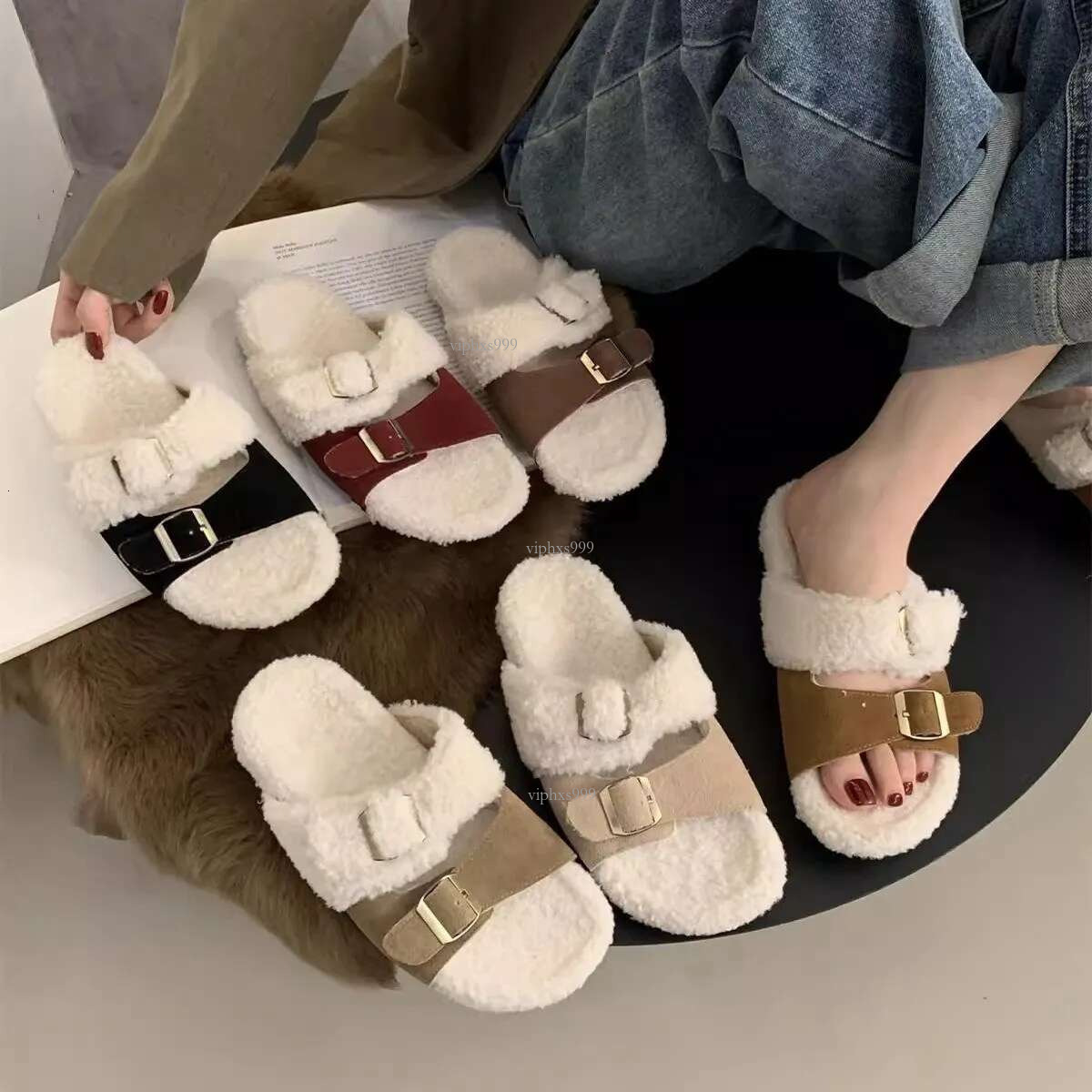 New Free Shipping Designer Shoes Thick Bottom Hairy For Women's Outdoor Wear Autumn And Winter New Korean Version Gentle Fairy Style With Plush C