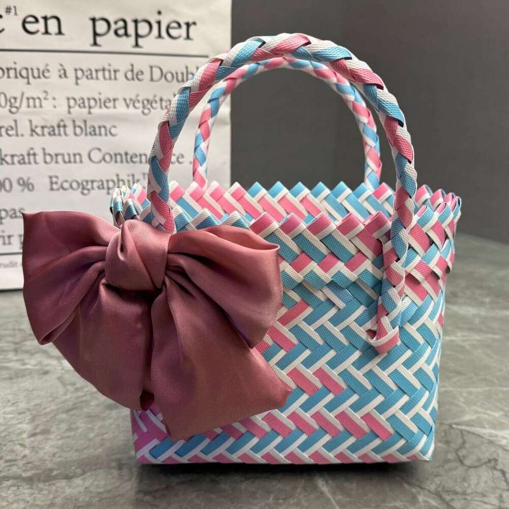 New plastic handbag, woven basket, souvenir basket bag, beach women's bag