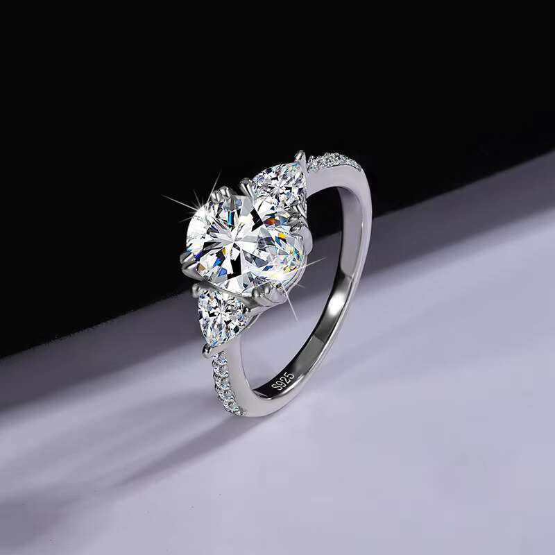 S925 Sterling Silver 2 CT Oval Luxury Moissanite Womens Wedding Engagement Ring Factory Direct Sales