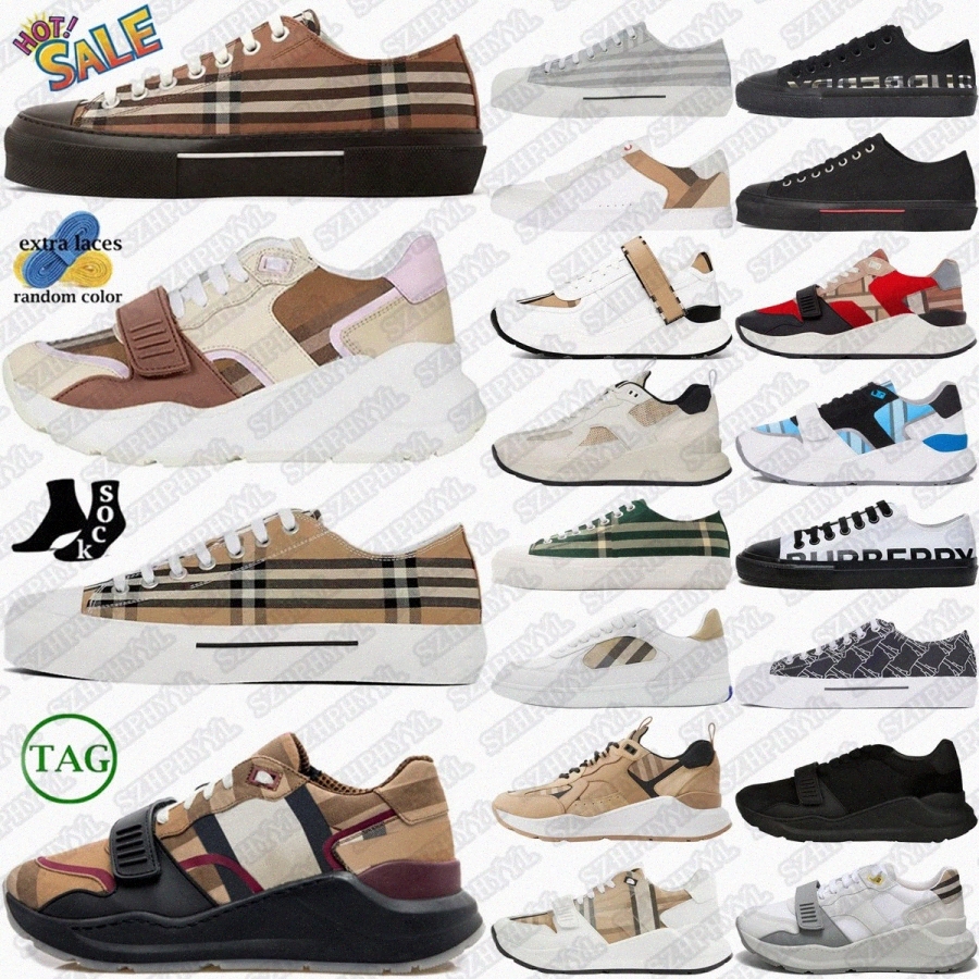 designer shoes Check Regis Suede Archive Ramsey Vintage Leather Sneakers Taupe Brown Grey trainers women men shoe sneaker Blue print BRPWN#