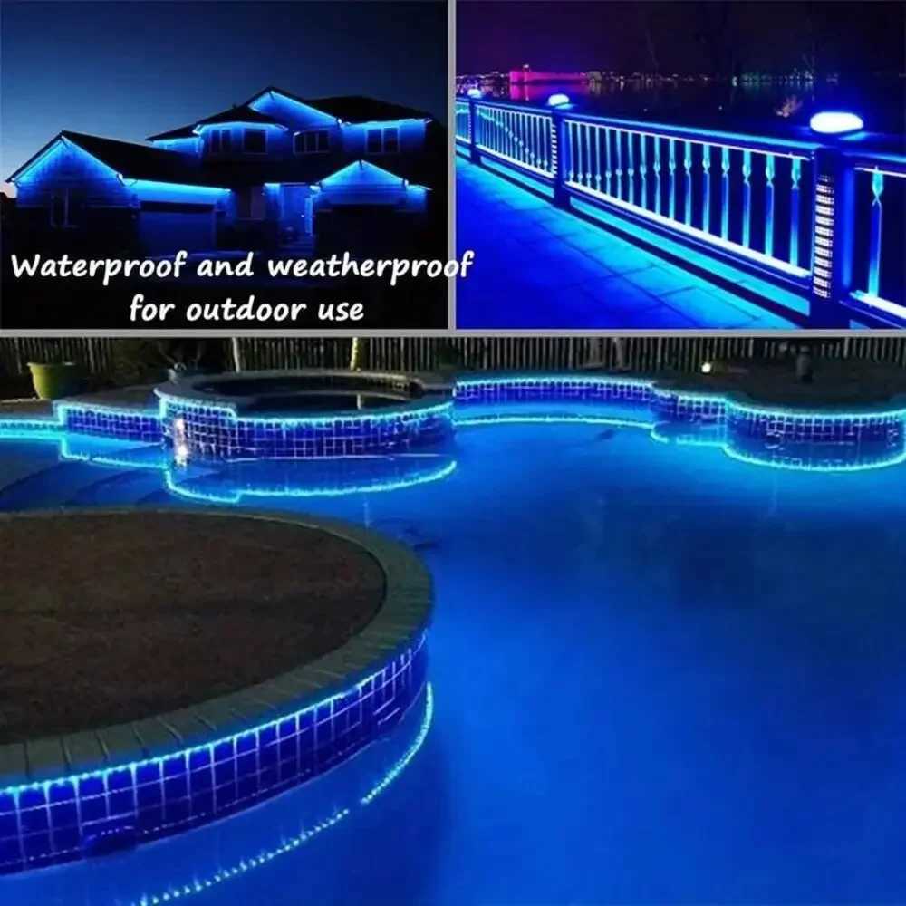 Outdoor Solar Tube Rope Led Light Garden Christmas Decoration 22m/12m Xmas Wedding Garland WaterProof String Light Fairy Strip M251113