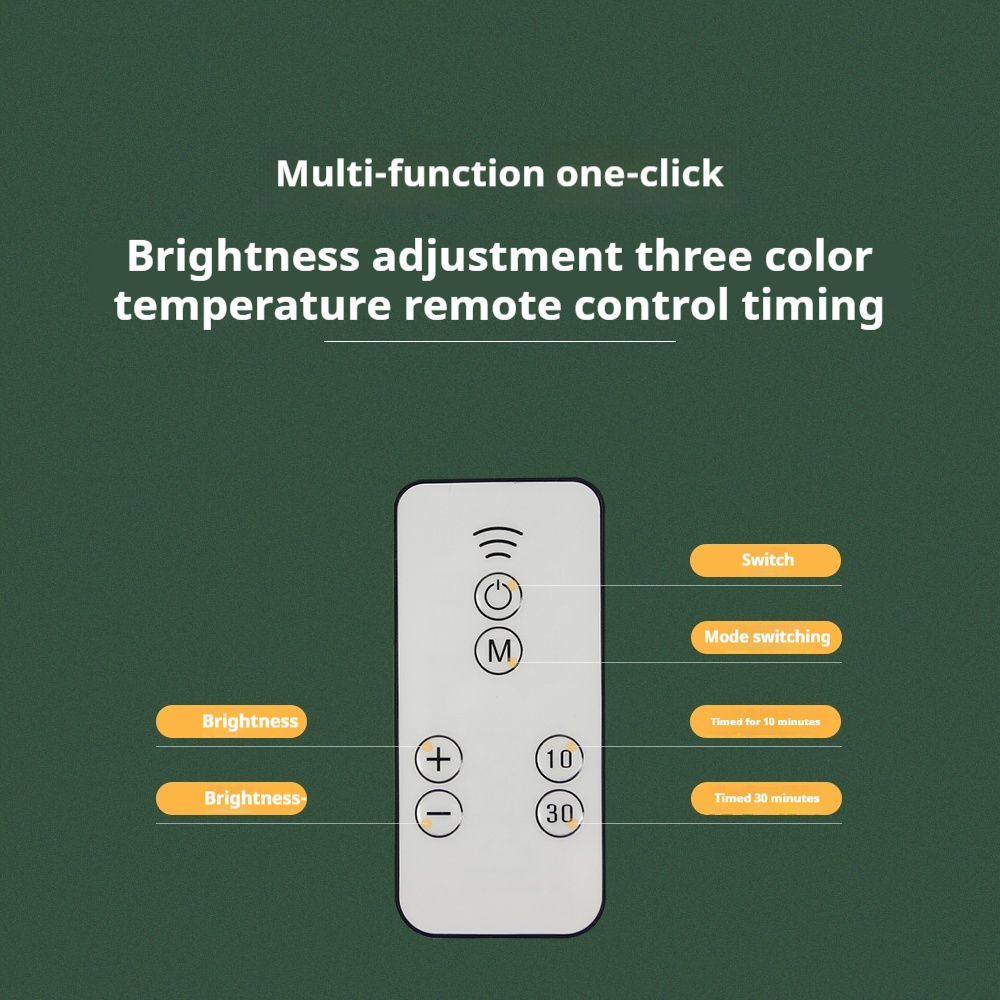 Rechargeable 17'' Magnetic Desk Light Bar, LED Step Less Dimming, 3 Color Mode Under Table Lamp for Bedrooms, Studies, Makeup Stations