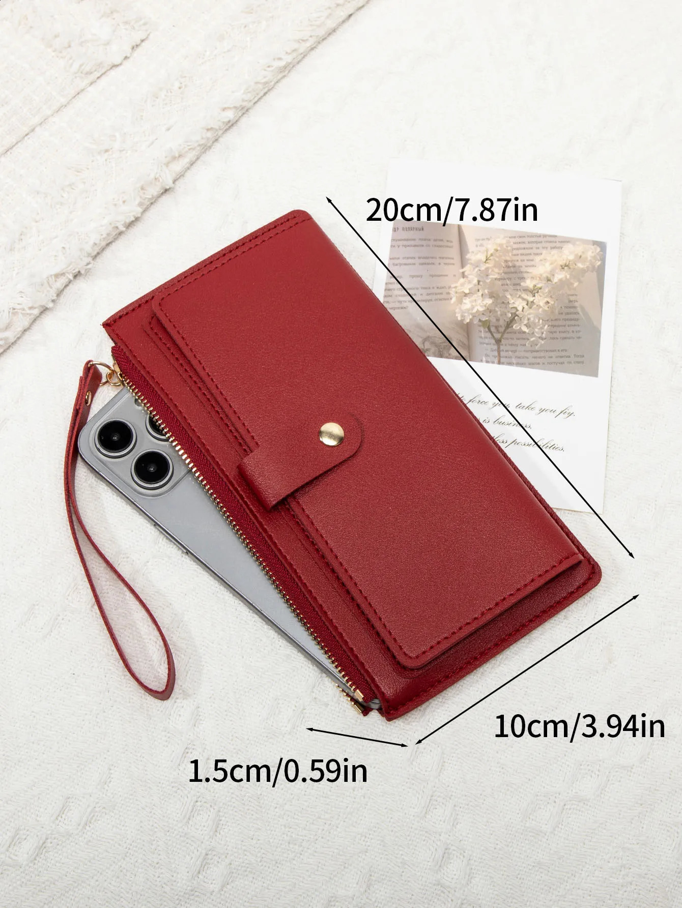Ultra thin mini PU leather coin purchase simple womens long card bag multifunctional handheld credit card holder womens wallet 250410