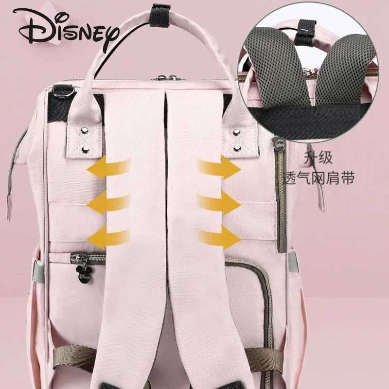 Disney Mickey Original New Diaper Bag Backpack Luxury Brand Baby Bag Large Capacity Baby Diaper Bag Cartoon Multi FunctionXJ250412