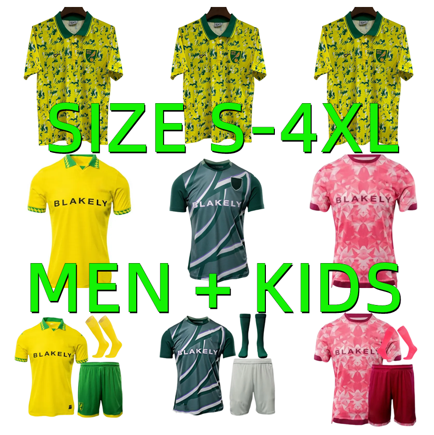 XXXL 4XL 2025 2026 NorwichS soccer jerseys Citys 1992 1994 Retro CASSERES DALLINGA CISSOKO 25 26 Home Away third maillot de foot SARGENT football shirt Men kids kits