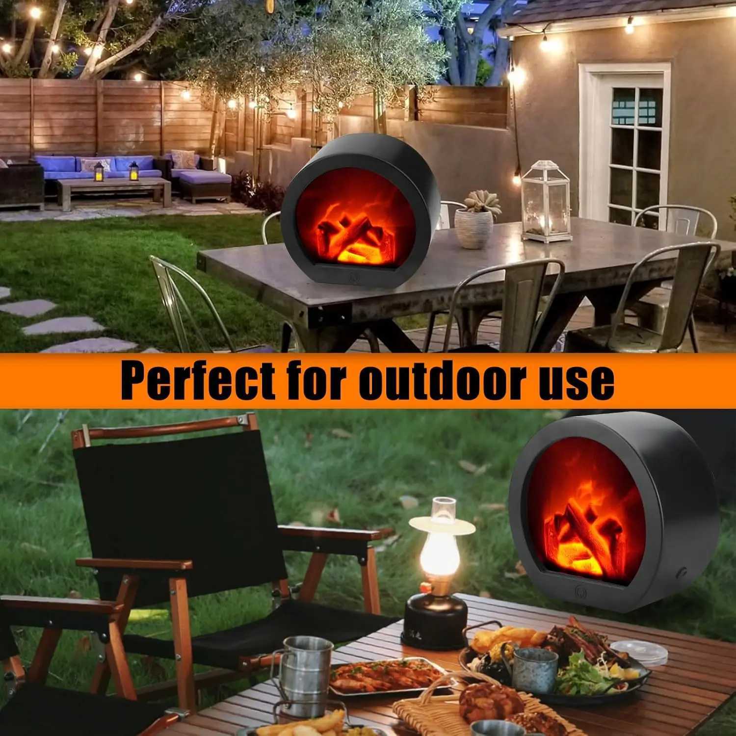 Fireplace Lanterns Decorative Fake FireplaceFlame Effect LED Fire Lamp for Indoor Outdoor Christmas DecorNo Heater Function Y251113