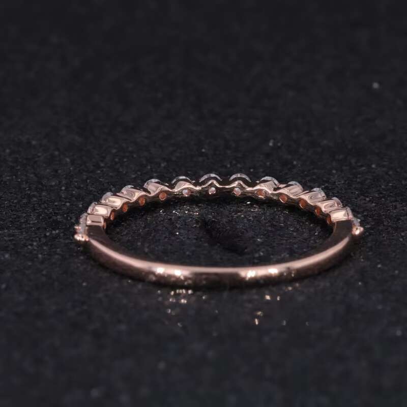 14k Rose Gold Semi Mount Ring Settings Inlay Color Vs Quality 1.6mm Loose Diamonds Wedding Band d for Wedding Party.