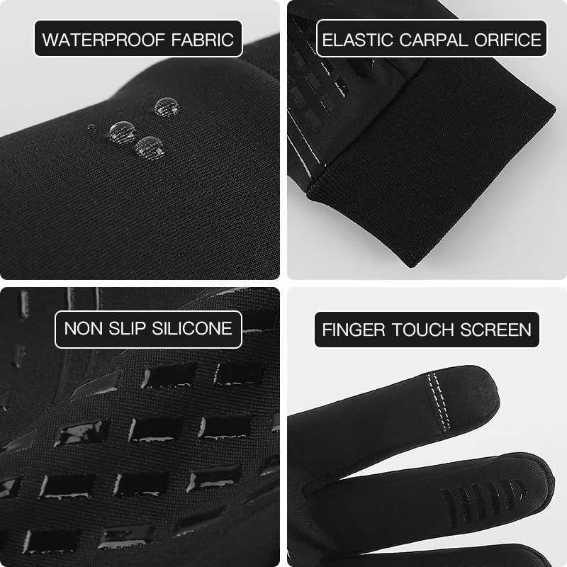 Winter Gloves Men Cycling Bike Women Thermal Fleece Cold Wind Waterproof Touch Screen Bicycle Warm Outdoor Running Skiing MittenC250412