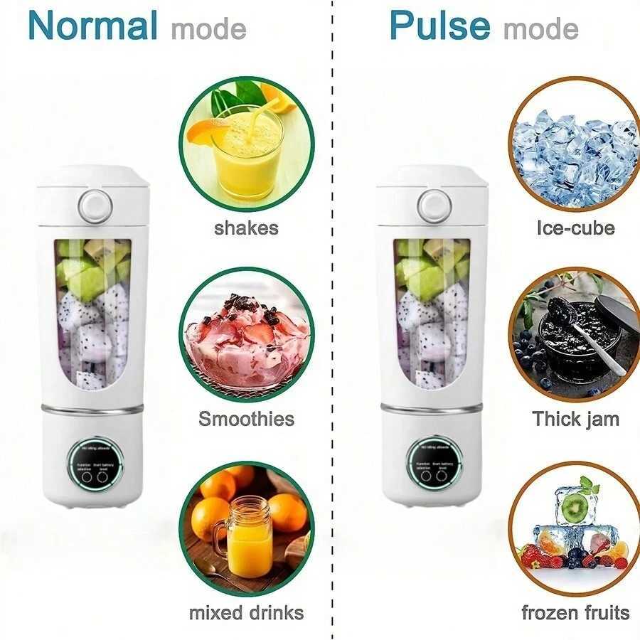 New Portable Juice Maker Blender for Shakes Smoothie 700ML Durable Juicer Steel Blades 2 In 1 Blender Bottle Smoothie Portable C251113