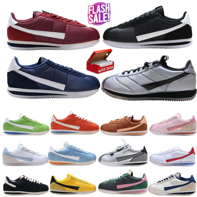 Gortezs running Shoes Mens Womens Sneakers Classic Basic Leather shoes Black White Forrest Gump Stranger Things obsidian Designer Men Women Sports Trainers