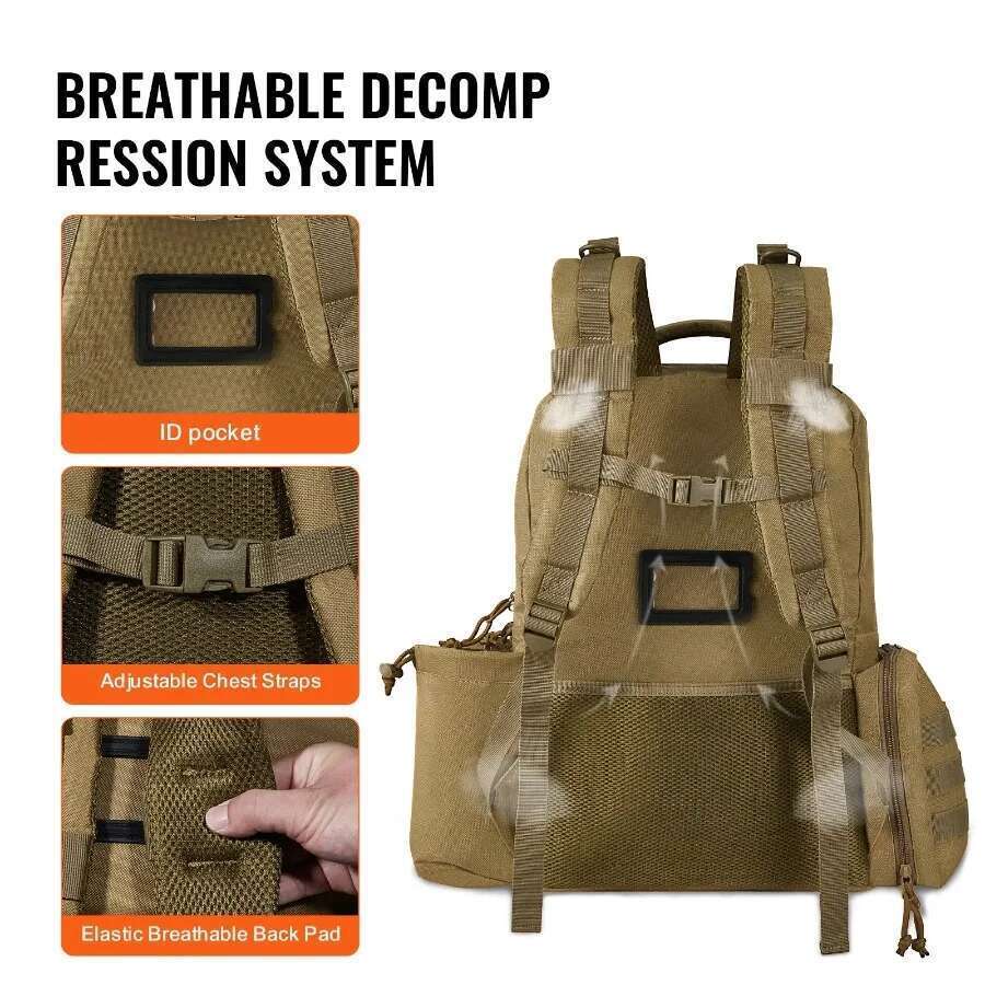 Tactical Range Backpack For 6 Pistols Brown Outdoor Gear Storage Bag