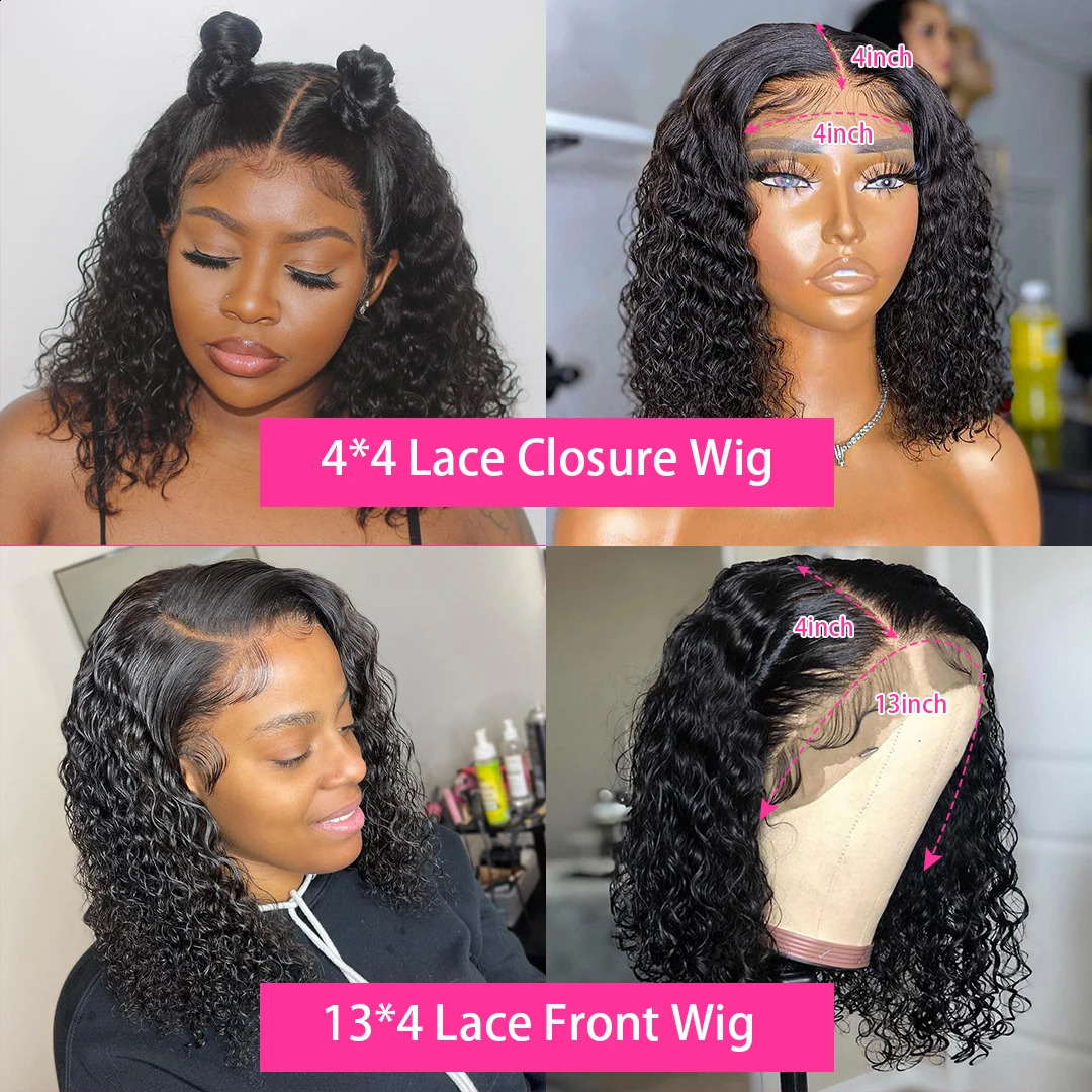 13X4 Curly Wigs Bob Wig Ready to Wear Glueless Kinky Curly Lace Front Human Hair Wigs for Women Perruque Cheveux Humains On Sale 250410