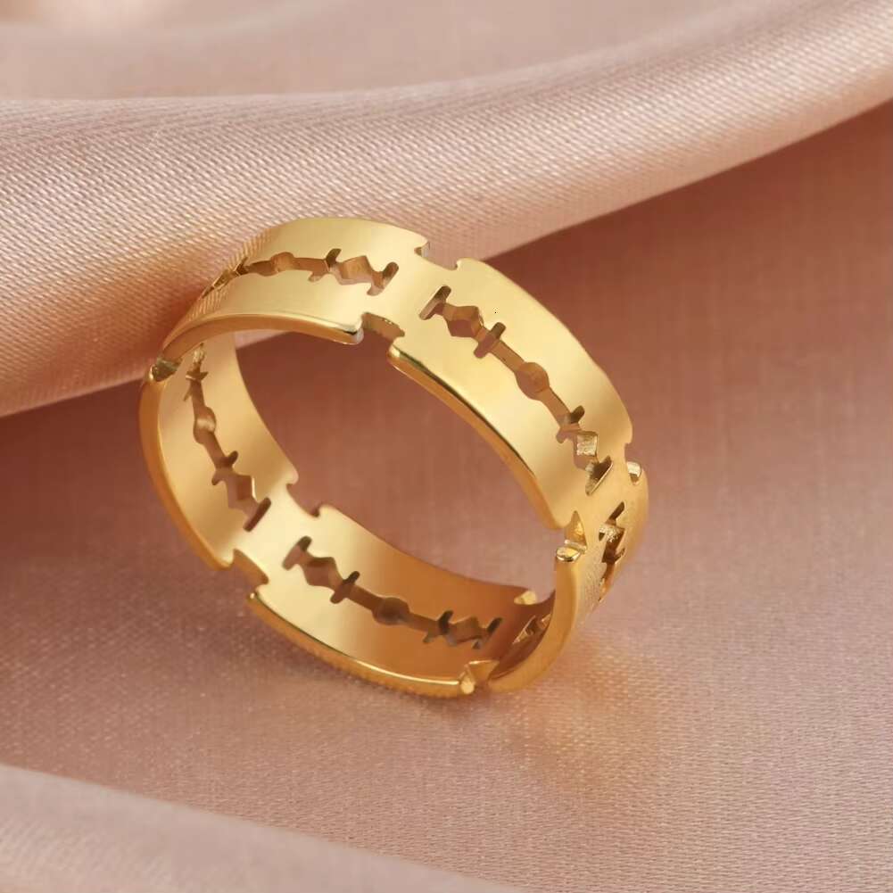 Fashion Blade Ring for Men Women Punk Hip Hop Finger Ring Stainless Steel Jewelry Party Birthday Gift Wholesale