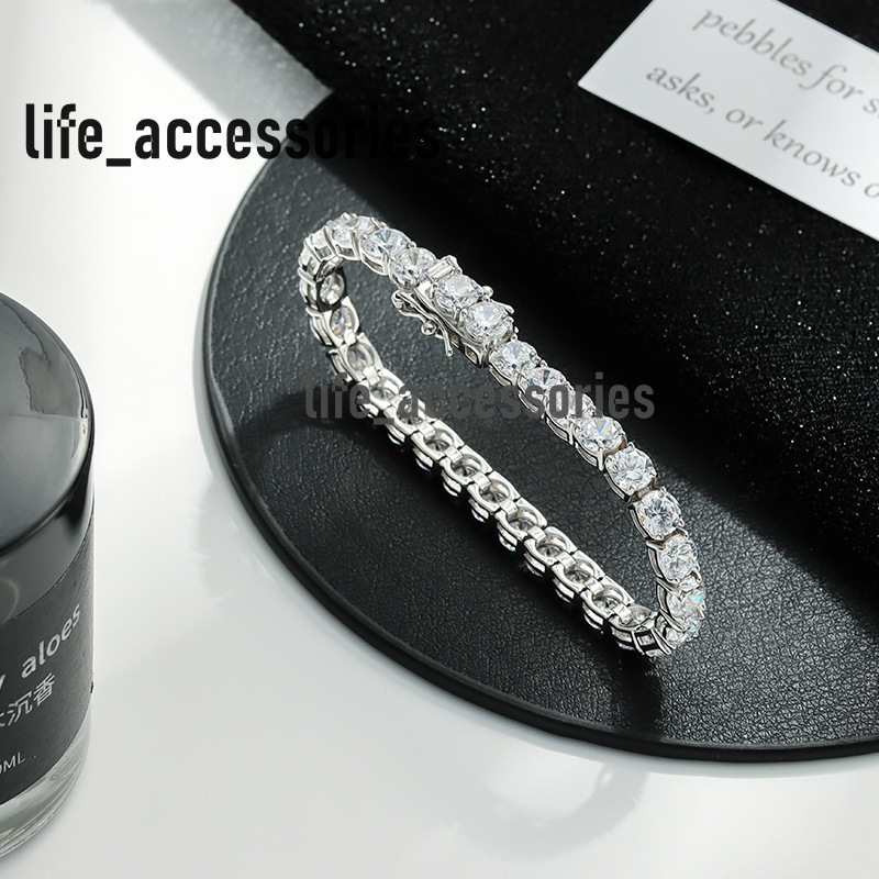 Wholesale Price Fashion Jewelry 925 Sterling Silver Tennis Bracelet Moissanite Tennis Chains for Girl Lady Women