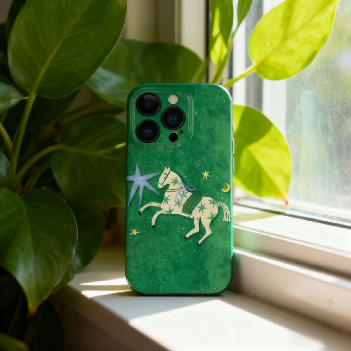 White Horse Galaxy Phone Case Compatible with iPhone 17/16/15 Pro Max Shockproof iPhone 14/13/12 Protective Cover