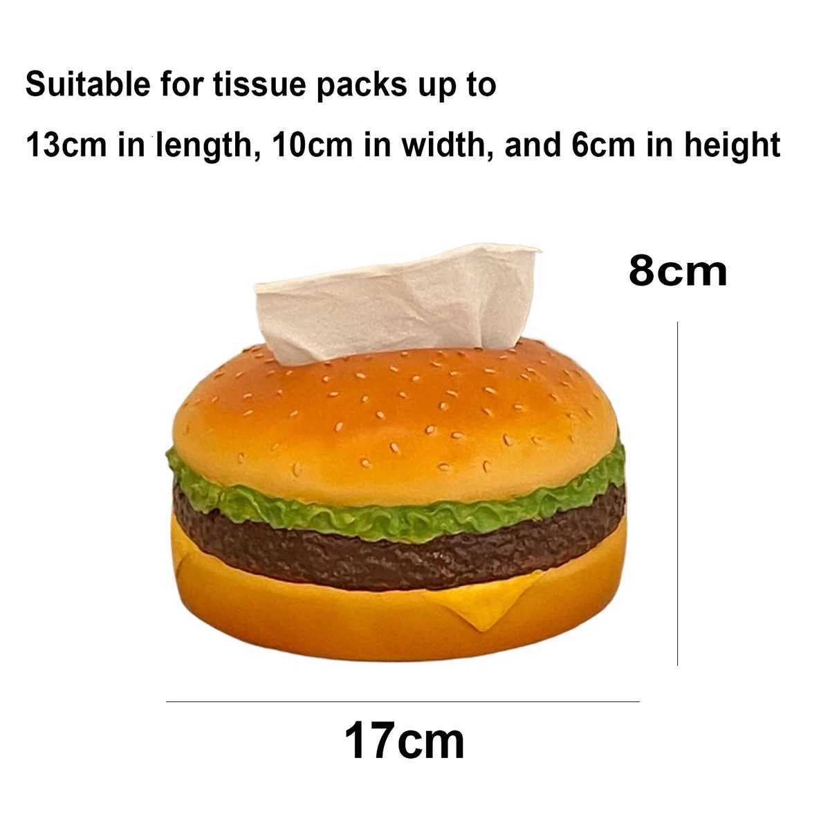 Hamburger tissue box creative retro living ro tissue box he fun decoration ornaments napkin holder Y251112