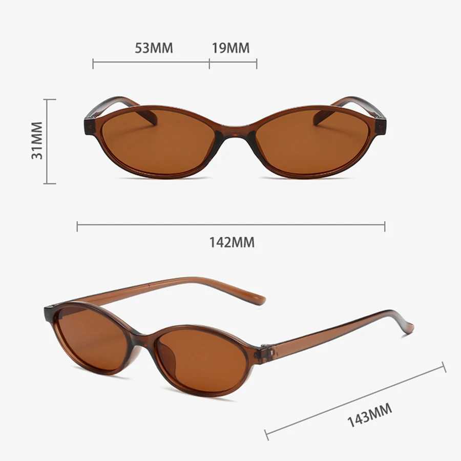 Retro Oval Frame Sunglasses Fashion Personzed Trendy Small Frame Sunglasses Punk Cat Eyes Sunshade Sun Protection GlassesC250412