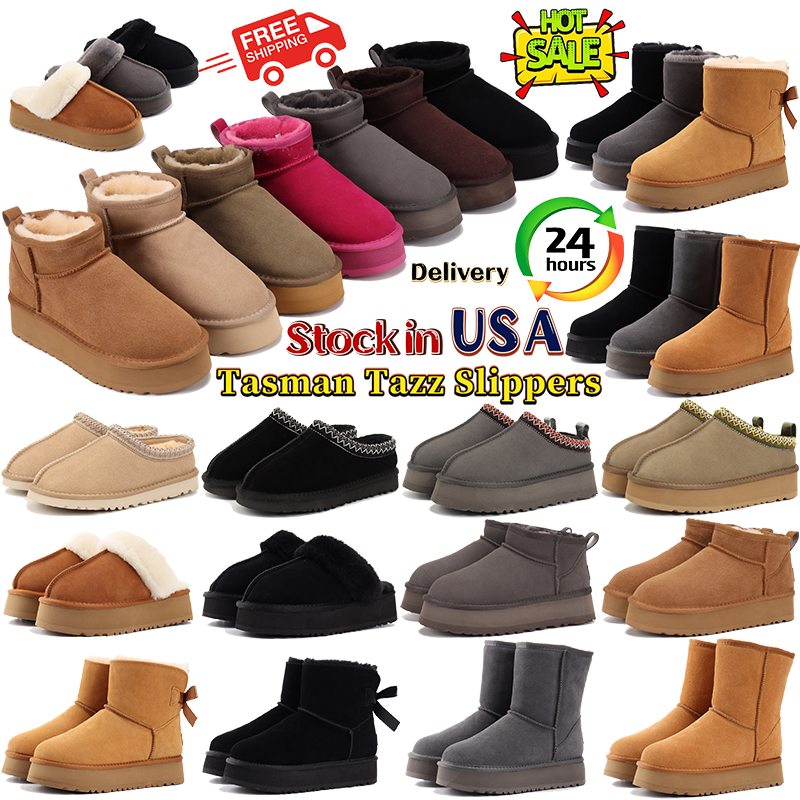 Australia Womens Tazz Slippers Tasman Boots Love 25 Pink Valentine's Day Designer Platform Fur Slides Mustard Classic Ultra Mini Boot Suede