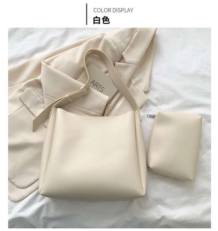 Single shoulder diagonal cross casual baozi mother tote large capacity simple water bucket women's bag