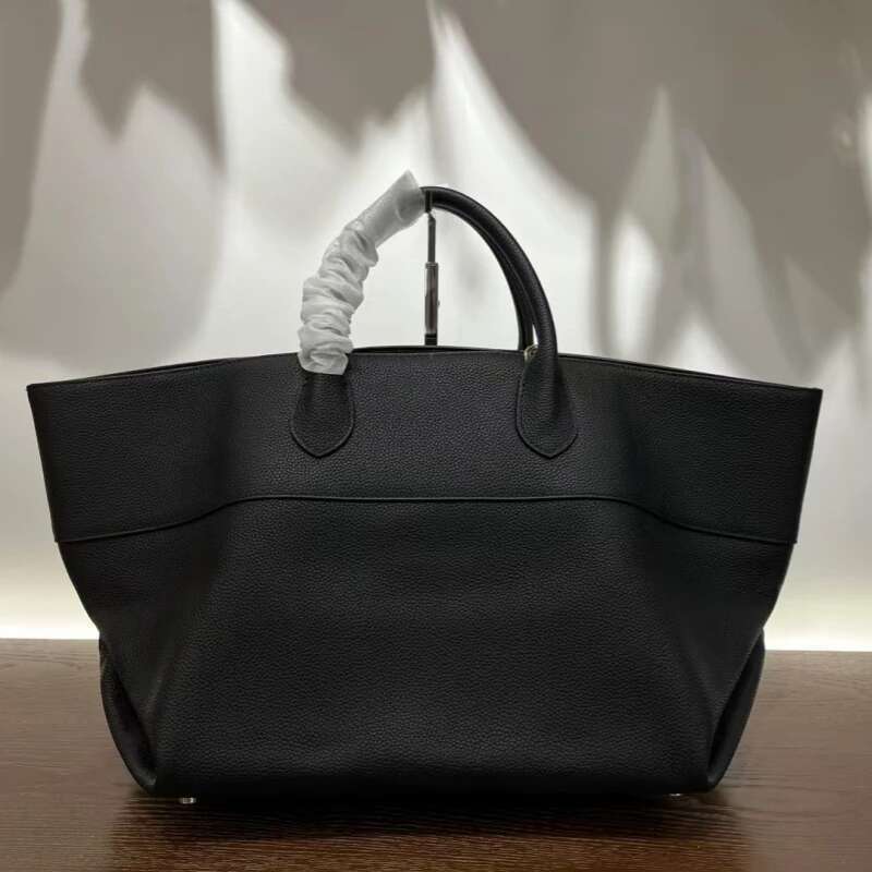 High Quality Office Lady Business Commuter Top-Handle Tote Simple Genuine Leather Handbag Large Capacity Cowhide Bag Female