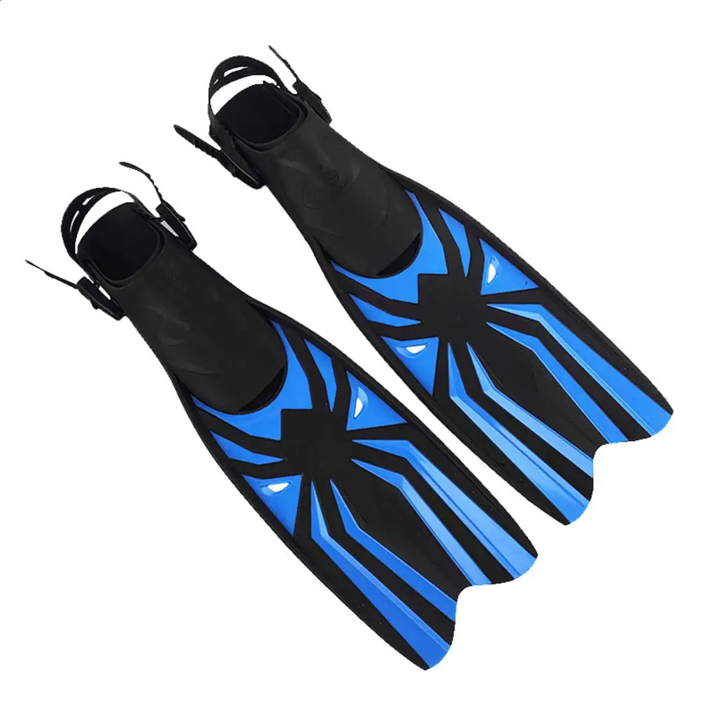 Adults Snorkel Fins Swim Snorkeling Flippers with Adjustable Strap Open-heel Water Fins Free Diving Gear Equipment for Men Women 250411