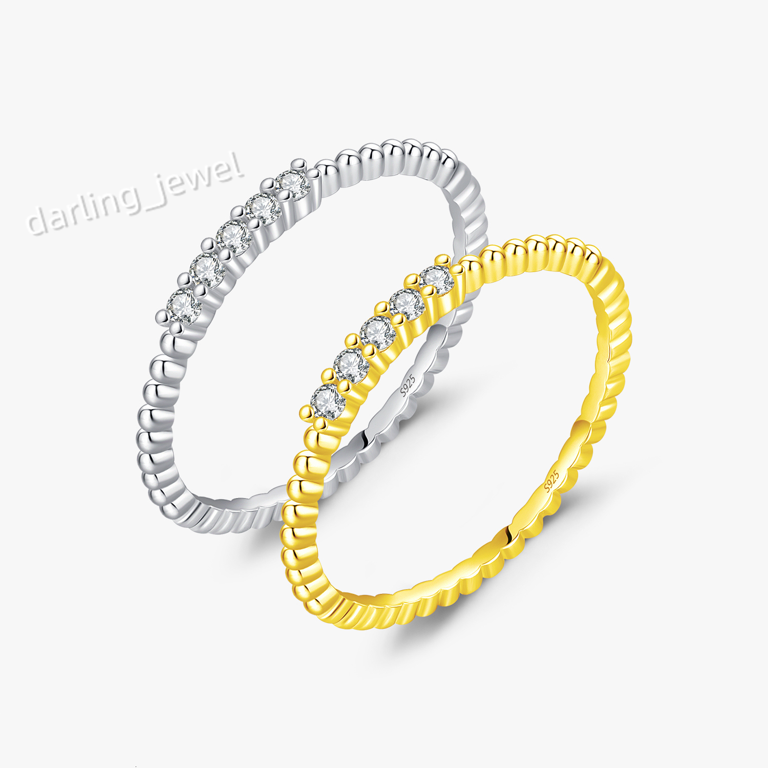 Sparkling Moissanite Eternity Band Ring 925 Sterling Silver Stackable Popular Finger Rings for Women Party Fine Jewelry