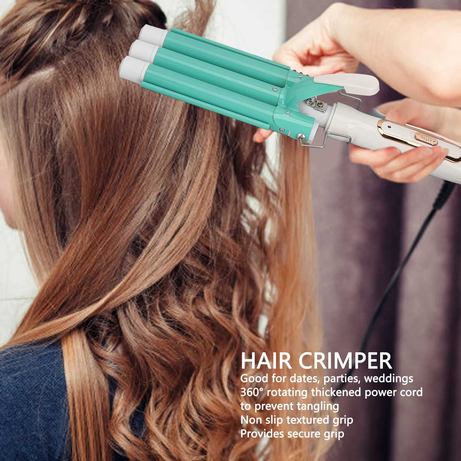 Hair Curling Iron Wand Hair Waver Curling Iron Adjustable Temperature Versatile Rotating Cord Hair Crimper for Home L251113