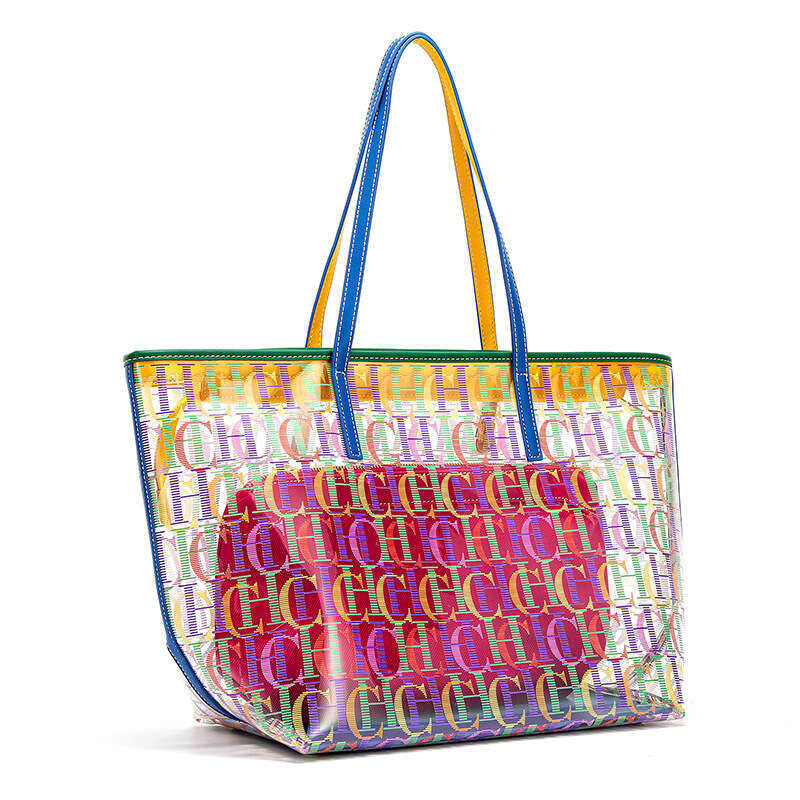 CHHC Handbag Classic Letter Printed Simple Design Style Women's Commuter Shoulder Bag Portable