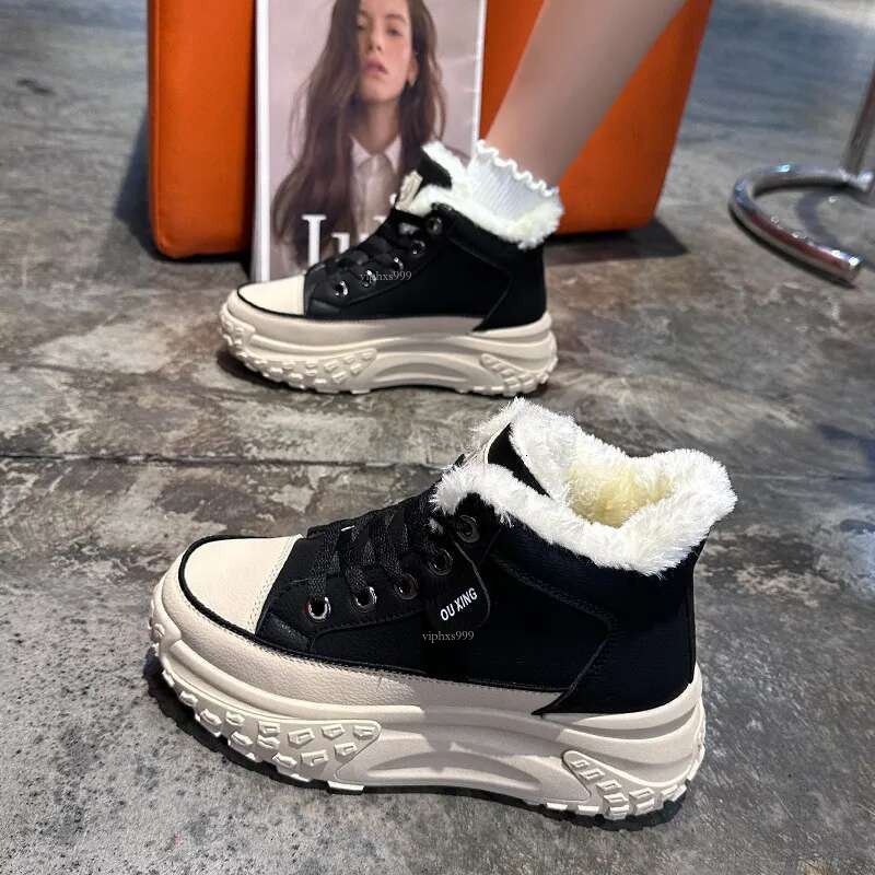 New Free Shipping Designer Shoes Designer High Top Women's 2025 Winter With Plush And Thickened Sports Shoes Soft Soled Warm Cotton Shoes