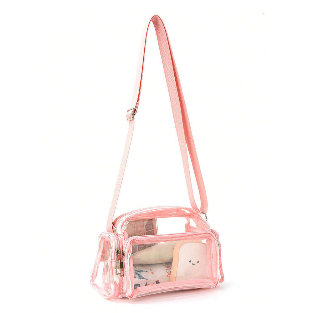 designer bag Transparent diagonal for women, PVC waterproof summer single shoulder bag, multi-color multi opening crossbody bag