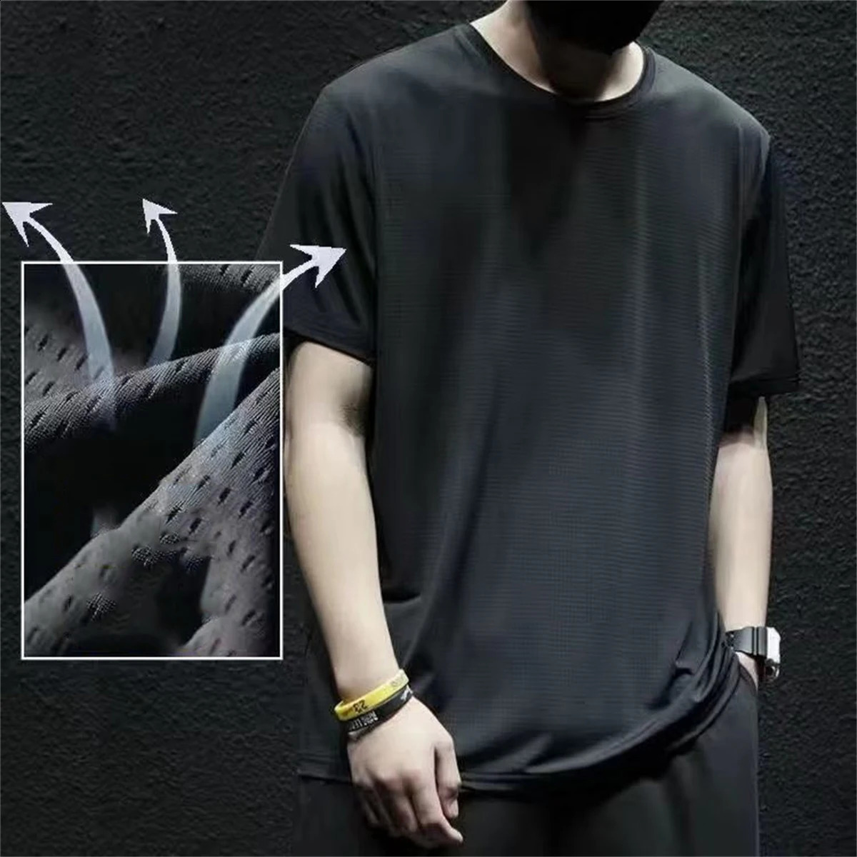 Black Summer Korean Mens Tshirt Funny Harajuku Street Clothing Womens Breathable Japanese Oneck Loose Half Sleeve 250407