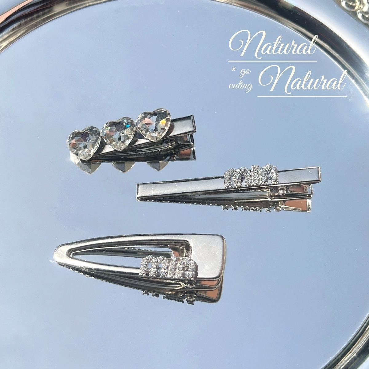 designer new High-quality two-piece set of rhinestone letter metal hair clips simple and versatile for bangs and side hair