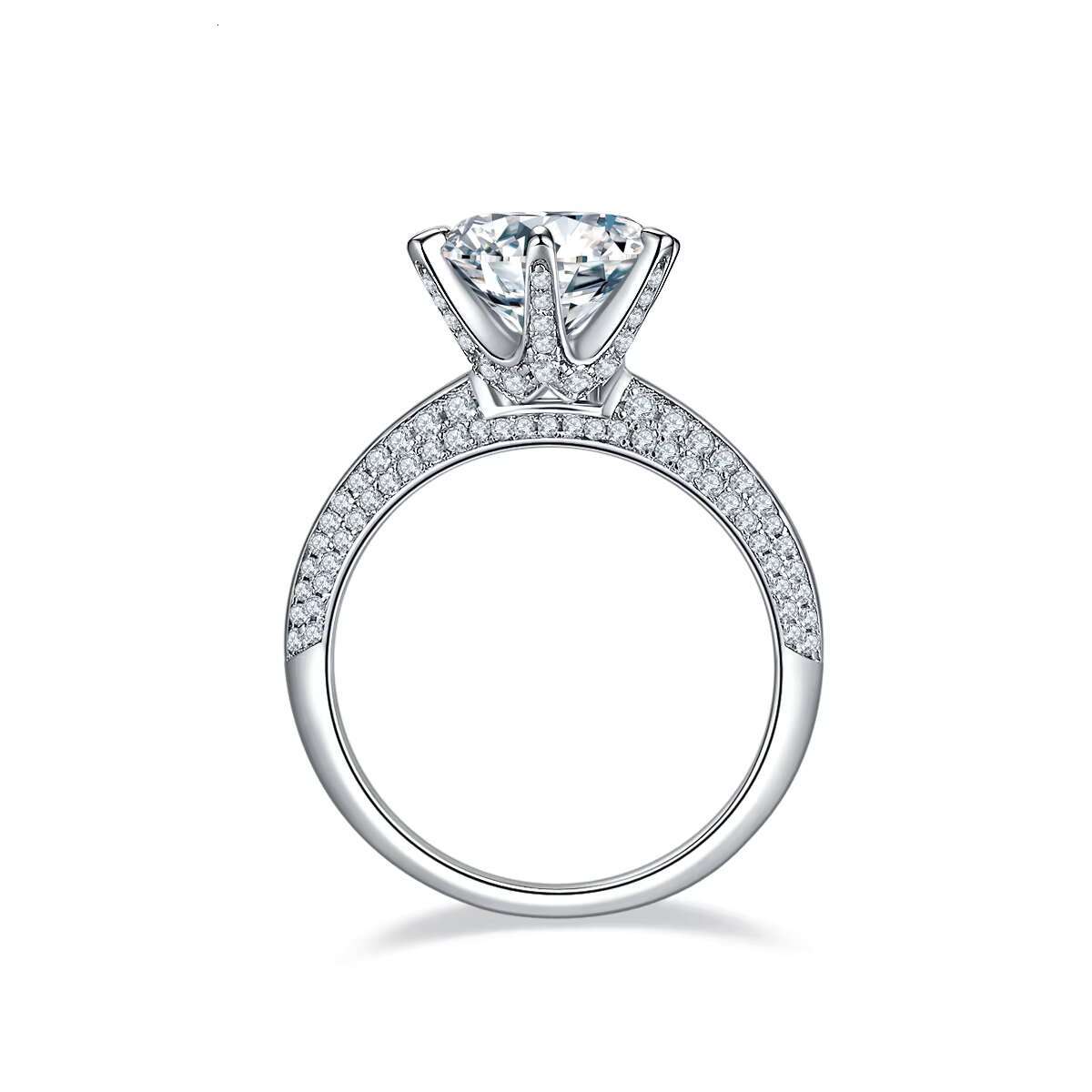 Factory Price Wholesale Shiny Moissanite Latest Women Rings Moissanite Gold Resizable Ring Band for Girl
