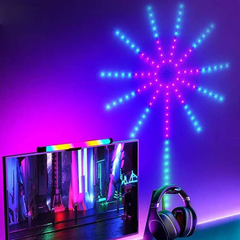 2025 Christmas Light Smart Fairy Firework Bluetooth Light Strip Festoon Home Wall Bedroom Computer Room Decor Holiday Party Lamp M251113