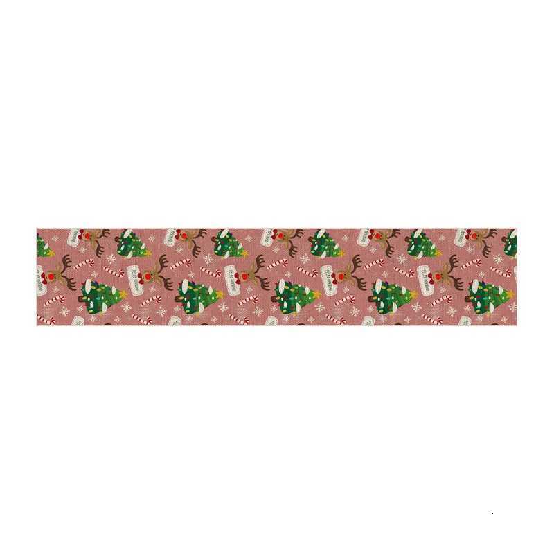 Christmas Simple New Christmas Table Flag Pink Christmas Snowman Creative Cartoon Linen Coffee Table Tablecloth Decoration Y251113