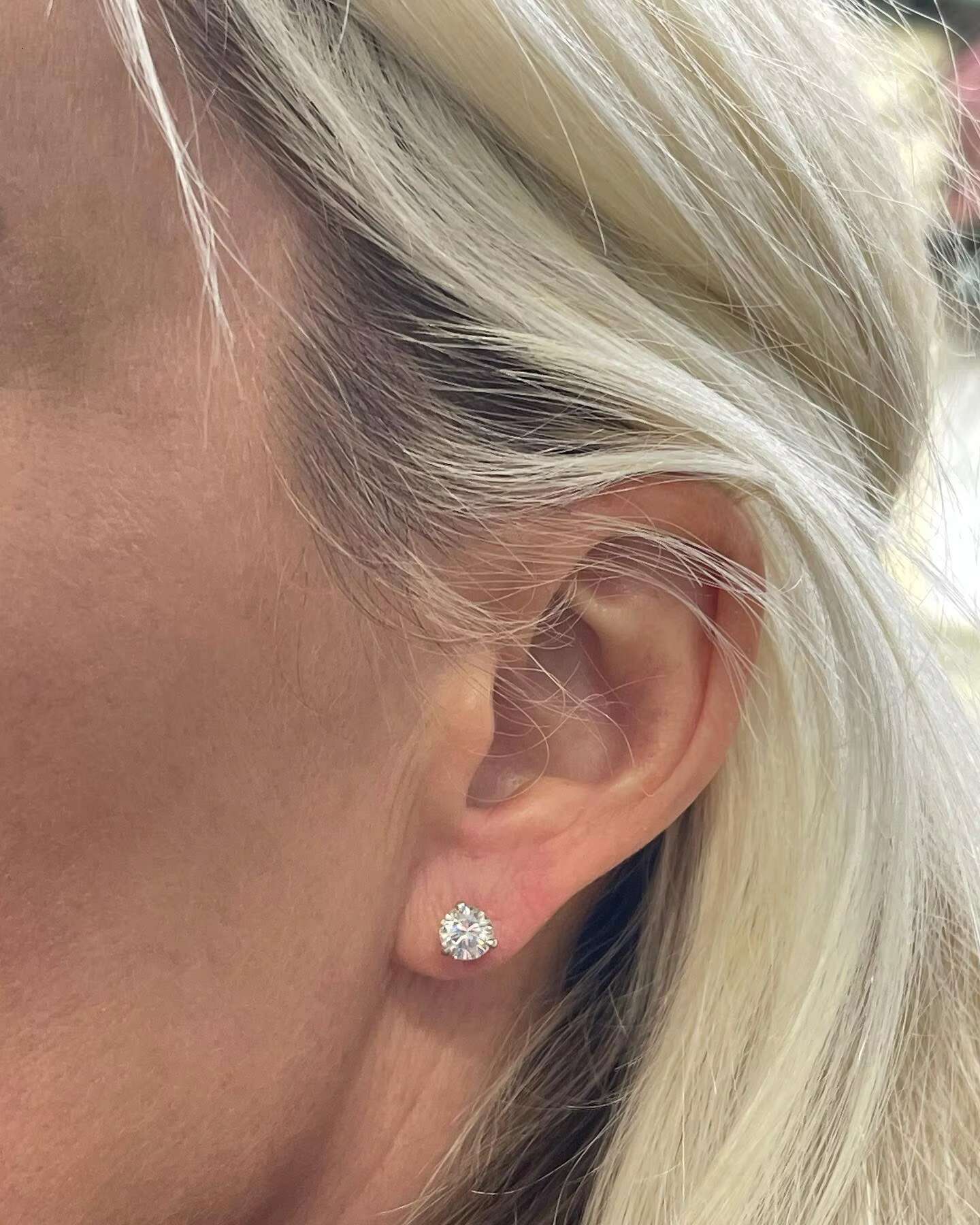 6 MM White Round Cut Moissanite Stud Earrings Solitaire Stud Earrings Birthday Gift Wedding Gift Anniversary Gift