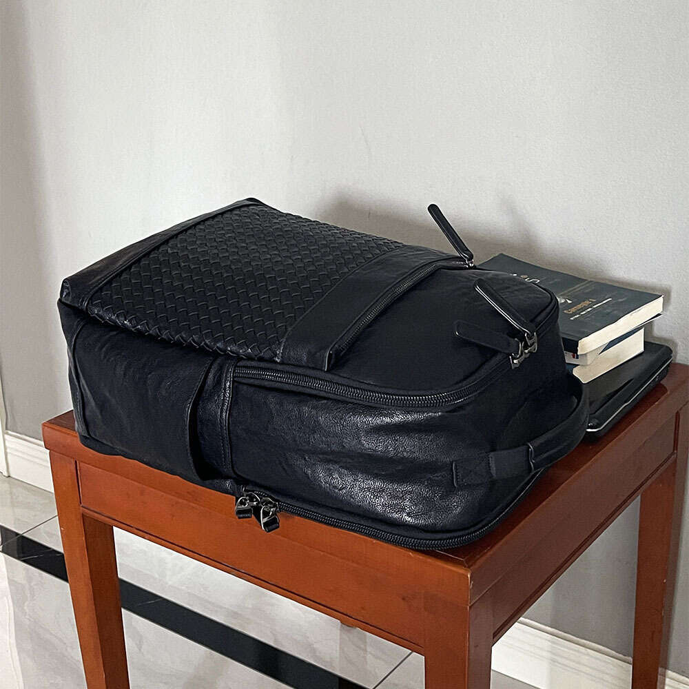 Backpack men's casual computer backpack woven fashionable large capacity travel bag