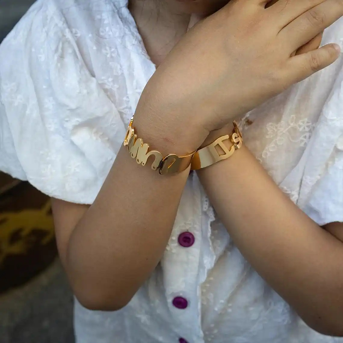 Customized Name Bracelet rens Gold Bracelet Personalized Cuff Bracelet Womens Stainless Steel Jewelry Name Bracelet rens Gift 250408