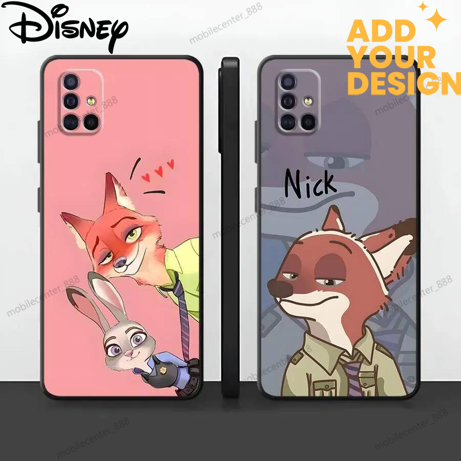 custom Case for Samsung Galaxy Note S10 8 S9 S8 10 Plus 20 Ultra 9 Black Soft Phone Cover Disney Cartoon Zootopia