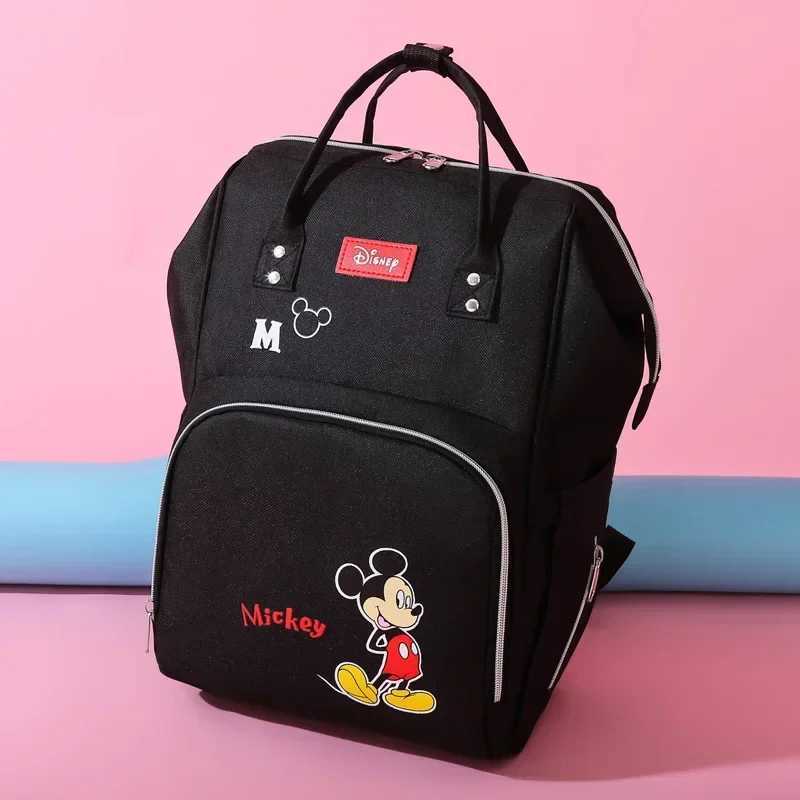 Disney Mickey Mouse New Cartoon Dial Bag Backpack Shoulder Bag Minnie Multi functional Large Capacity Handbag School BackpackXJ250412