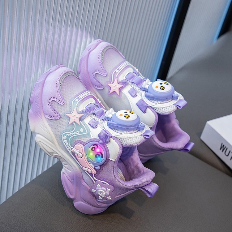 designer shoes 2025 new Girls' shoes autumn style girls' dad shoes children's internet celebrity luminous shoes big kids' sneakers