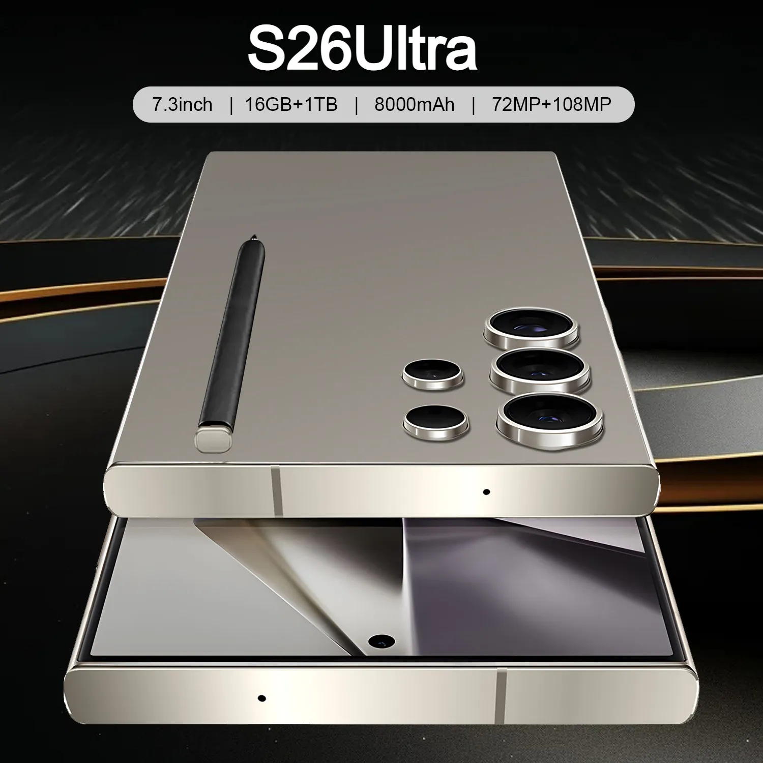 S26 Ultra 5G Smartphone 16GB+1TB mobile phone LTE Ten Core Full Screen Fingerprint Facial Recognition 20MP Camera