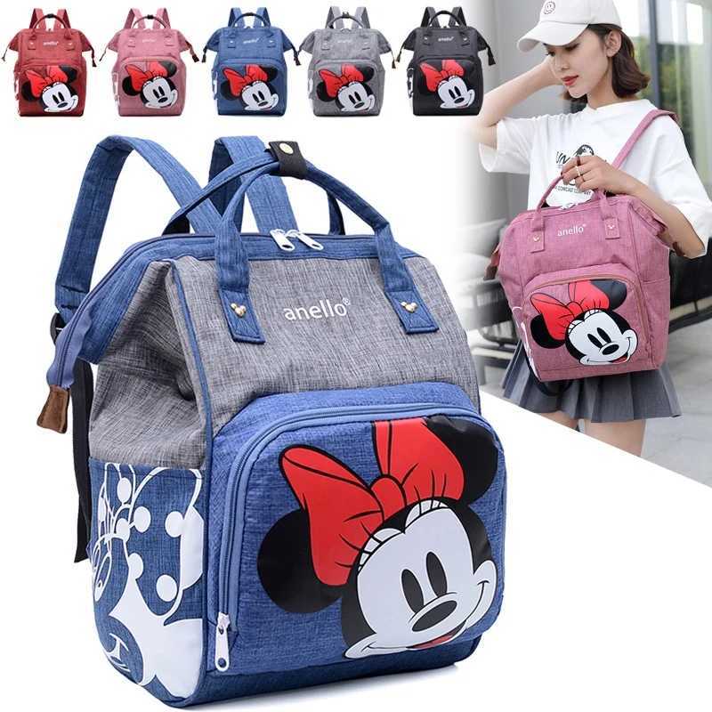 Disney 2025 New Mickey Printed Mothers Backpack Large Capacity Mother and Baby Bag with Hot Bag Cute Cartoon Baby BackpackXJ250412