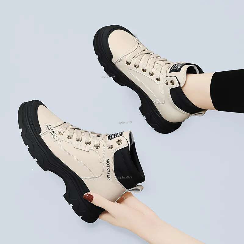 2025 New Designer Shoes Outdoor Soft Leather Martin Ankle Boots And Autumn And Winter Veet Still Multi-functional Cargo Boots High-top Women's Sh