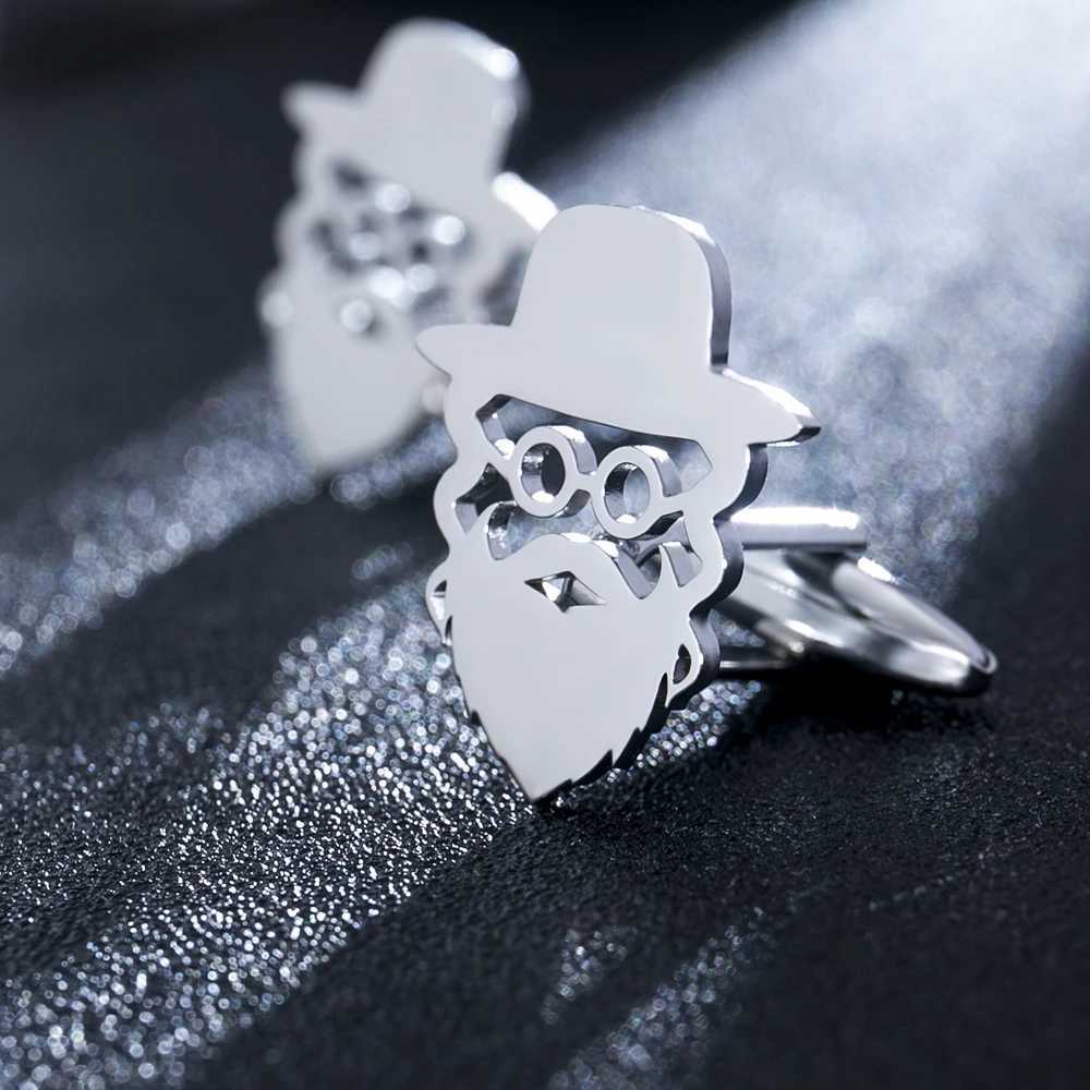 Je Priests Rabbi Portrait Cufflinks Stainless Steel Mens Religious Talisman Jewelry Groom Personalized Button Wedding GiftT250412