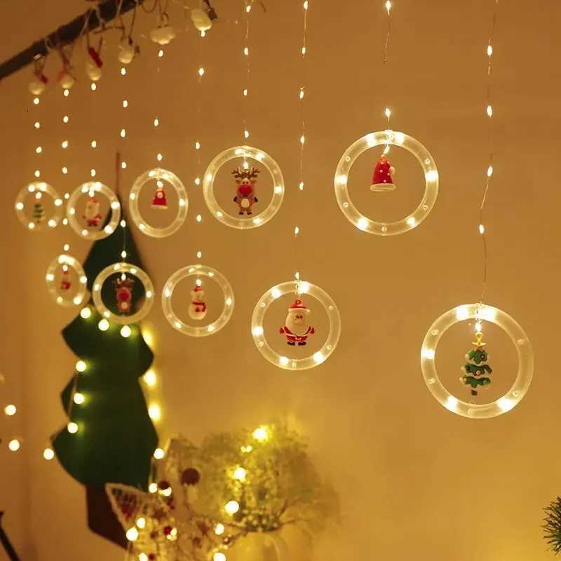 10LED Christmas Fairy Lights Santa Claus Window Decoration String Lights Christmas Gift Navidad New Year Home Decoration M251113