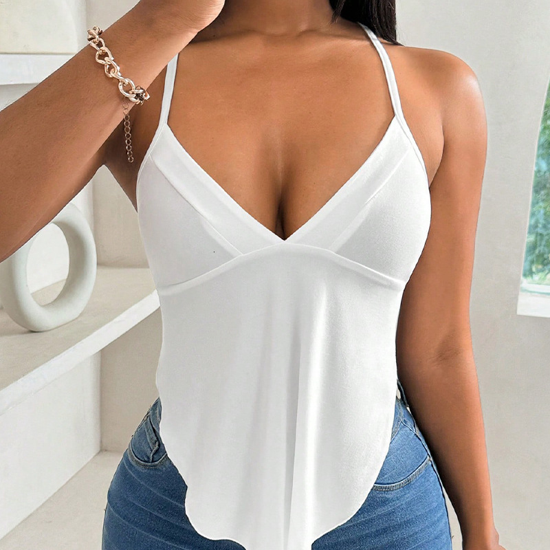 Womens clothing 2025 summer new suspender top sexy beach vest