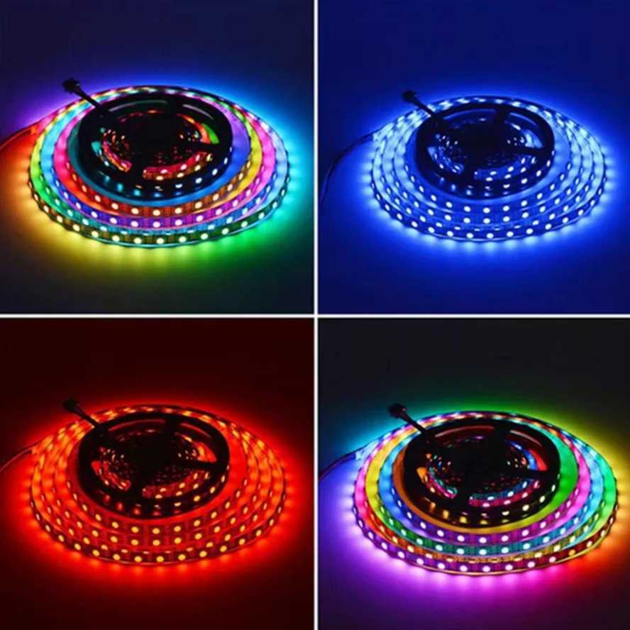 12V 24V WS2811 SM16703 5050 RGBIC Led Lights 5V RGB Led Strip Light IP68 Waterproof Smart Pixels Magic Light Black White PCB W251112