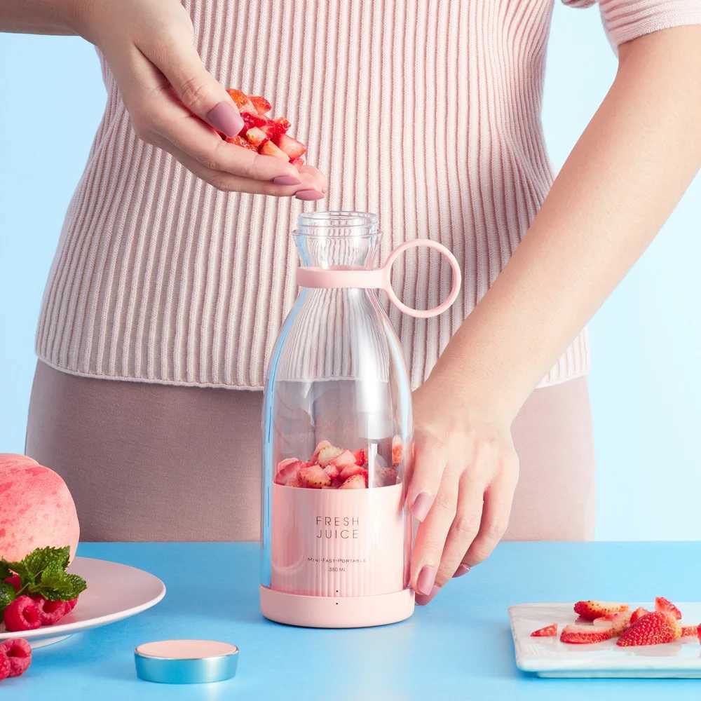 Portable Blender Juicer 350ML Mixeur Wireless Rechargeable Mini USB Juicer Cup Fruit Mixer Travel Bottle Smoothie Extractor C251113