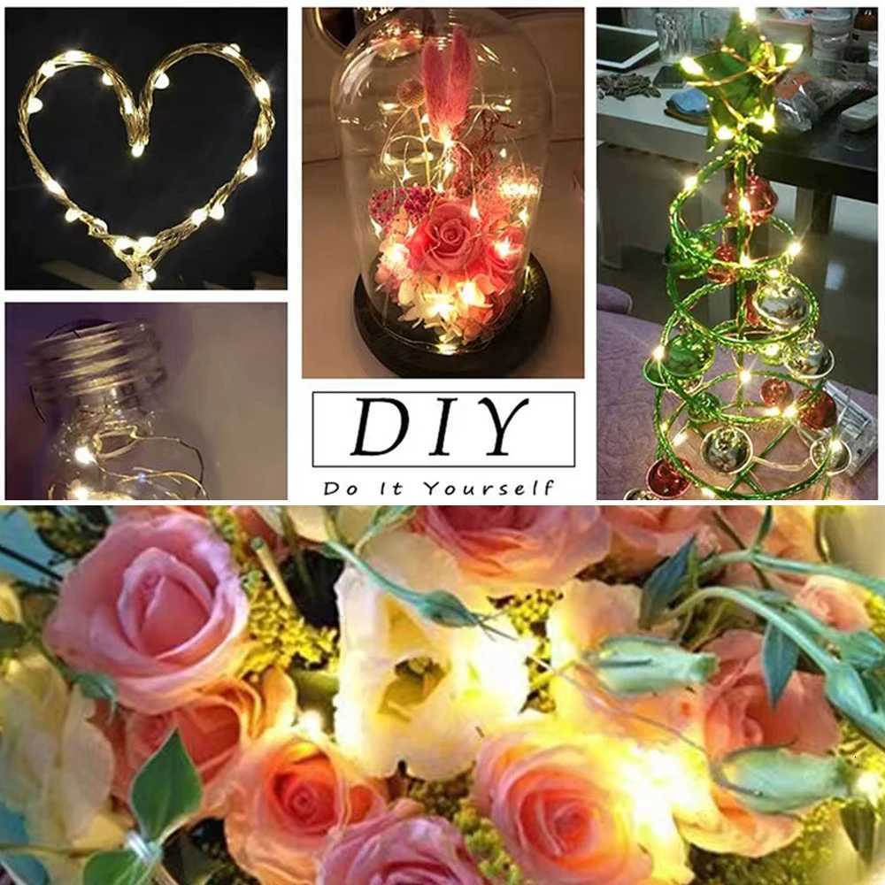 Led Fairy Lights USB Operated 8 modes LED Copper Wire String Lights IP65 Waterproof Garland DIY Christmas Wedding Party Decor M251113
